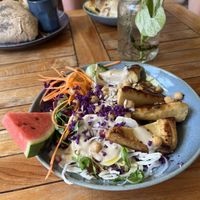 Chickpea tofu salad (€16,75)🥗  at De Herbivoor in Groningen