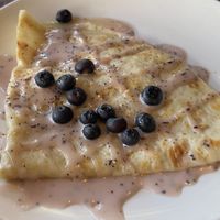 Lemon poppyseed crepe! (SO GOOD!) at Beerline Cafe in Milwaukee