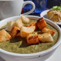 Special cream of spinach soup at Beerline Cafe in Milwaukee