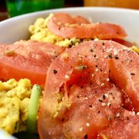 cromlette tofu scramble with vegan cheese at Beerline Cafe in Milwaukee