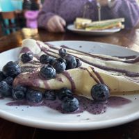 Heaven- crépe with blueberries 🫐   at Beerline Cafe in Milwaukee