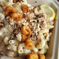 Seafood Mac (Monthly special, Feb 2024) at Beerline Cafe in Milwaukee