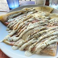 Pizza crepe special at Beerline Cafe in Milwaukee