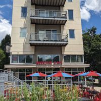 Outside of the restaurant at Beerline Cafe in Milwaukee