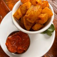 Special of the day-Bombay potatoes  at Beerline Cafe in Milwaukee