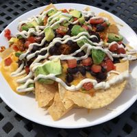 Small vegan loaded nachos at Beerline Cafe in Milwaukee