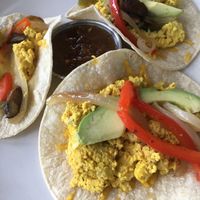 Tofu scramble tacos at Beerline Cafe in Milwaukee