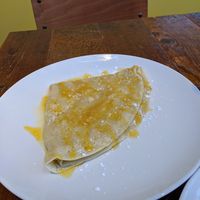 Vegan crepe Suzette at Beerline Cafe in Milwaukee