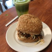 Green Street Market pulled "pork" sandwich at Green Street Market in Rio Grande