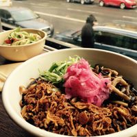 mushroom pudding at The Hug and Pint in Glasgow