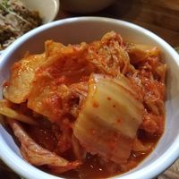 Homemade kimchi at The Hug and Pint in Glasgow