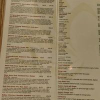 Drinks menu at Indian Temptation in Bath