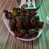 Garlic mushrooms at Indian Temptation in Bath