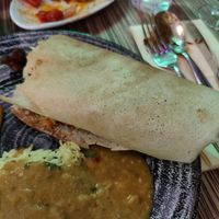 Masala dosa, dal tadka and lemon rice at Indian Temptation in Bath