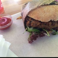 Monthly special: quinoa burger. delicious! at Mahlzeit in Heidelberg