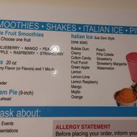 More of menu at Sub Zero in Naples