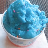 Cotton candy with sprinkles - a very adult choice  at Sub Zero in Naples