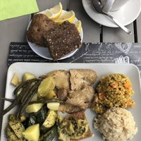 Delicious lunch offering at BistroBio in Milan