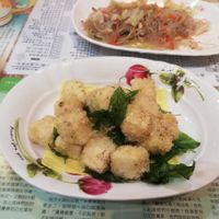 Deep fried tofu at Fu Hsin Vegetarian in Tainan