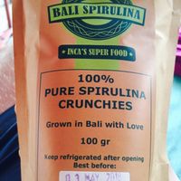 Spirulina snack at Alkaline Restaurant in Canggu