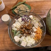 Huge salad bowl!  at Alkaline Restaurant in Canggu