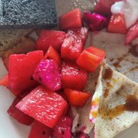 Fruits for brekky  at Alkaline Restaurant in Canggu