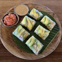 Rice paper rolls at Alkaline Restaurant in Canggu