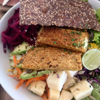 Lovely salad at Motion Cafe in Canggu