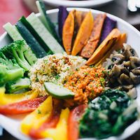 Yamm plate at Motion Cafe in Canggu