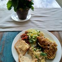 Buffet at Green Bakery in Tallinn