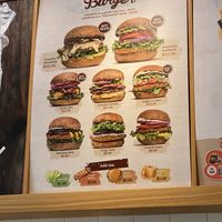 Burger choices at VeganBurg in San Francisco