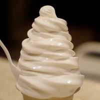 vanilla softserve at VeganBurg in San Francisco