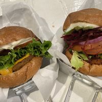 Beet root and Smoky BBQ  at VeganBurg in San Francisco