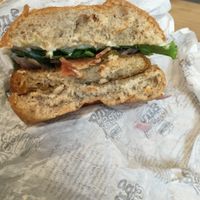 Cracked Mayo burger (1/2 of it) at VeganBurg in San Francisco