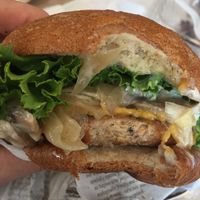 Burger at VeganBurg in San Francisco