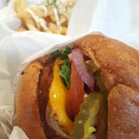 Vegan burger at VeganBurg in San Francisco