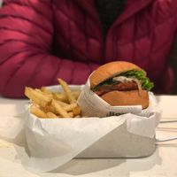 Mushroom burger  at VeganBurg in San Francisco
