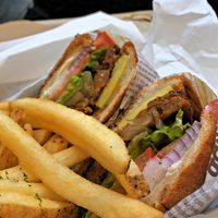 The seaweed fries are amazing at VeganBurg in San Francisco