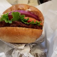 Burger at VeganBurg in San Francisco