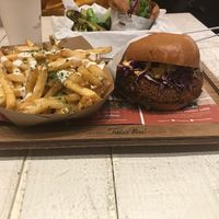 The truffle burg at VeganBurg in San Francisco