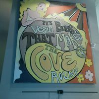 Wall art at VeganBurg in San Francisco