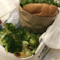 Creamy Shroom w Broccoli  at VeganBurg in San Francisco