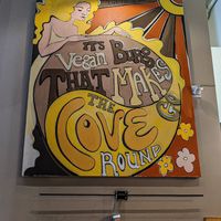 Decor art. at VeganBurg in San Francisco