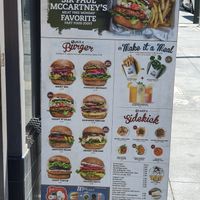 Menu at VeganBurg in San Francisco