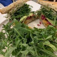 Roasted vegetable sandwich! at Rooted Juicery + Kitchen - Madison Rd in Cincinnati