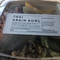 Thai Grain Bowl. Light, tasty, colorful 🌈  at Rooted Juicery + Kitchen - Madison Rd in Cincinnati