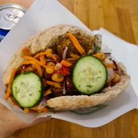 Falafel pita at Maoz - Albertcuypstraat in Amsterdam