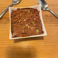 Delicious chocolate chilli dessert at In Bocca Al Lupo in Lisbon
