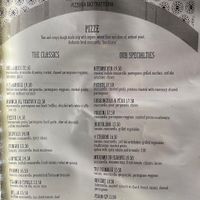 Menu with clear vegan options at In Bocca Al Lupo in Lisbon