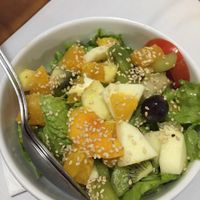 Salad from the menu at A Celeste in Nazare